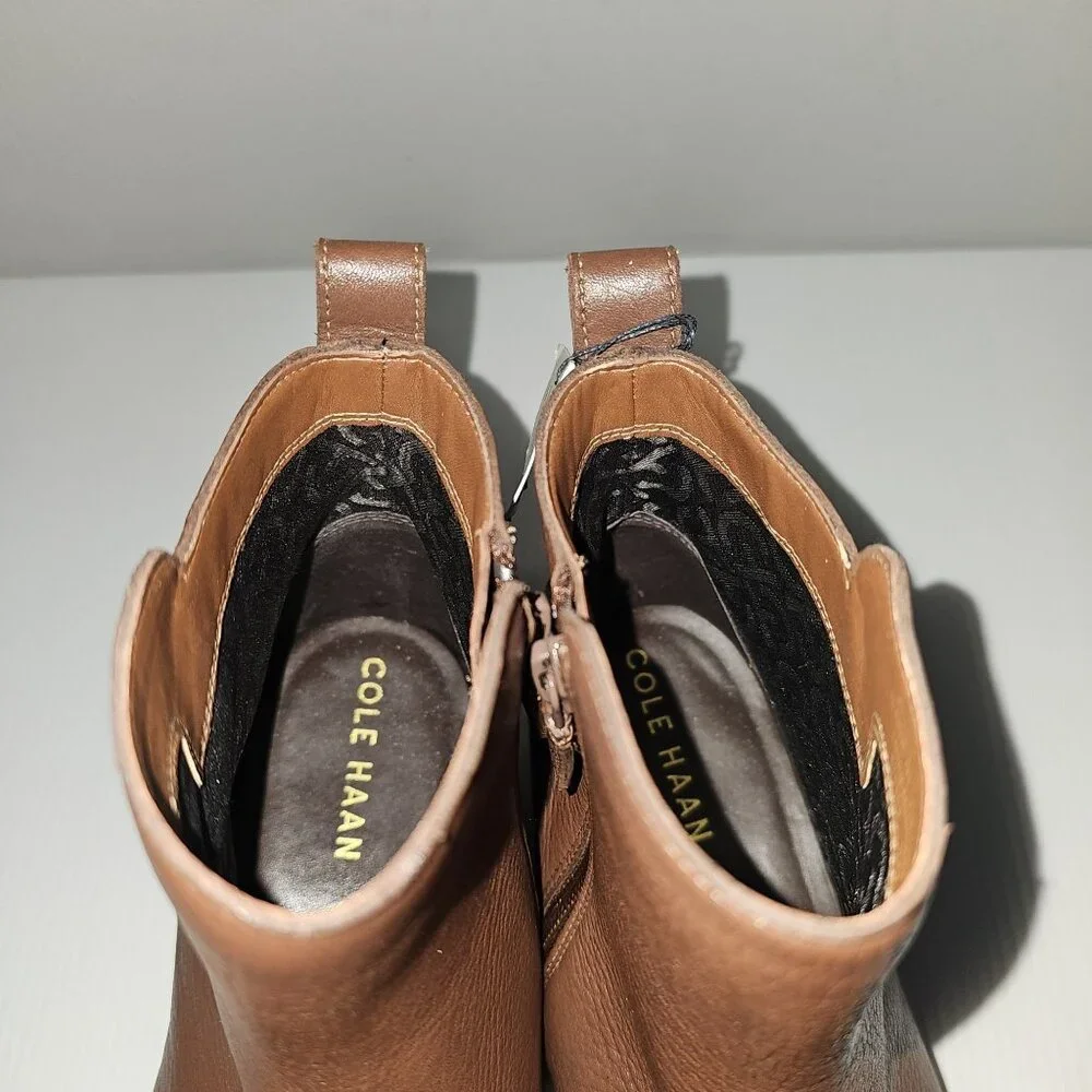 Cole Haan River Chelsea Ankle Bootie Sequoia Brown Leather Boot Size 9 - Picture 10 of 14